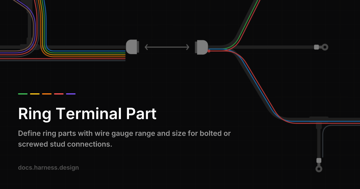 Ring Terminal Part — Terminal Parts | harness.design