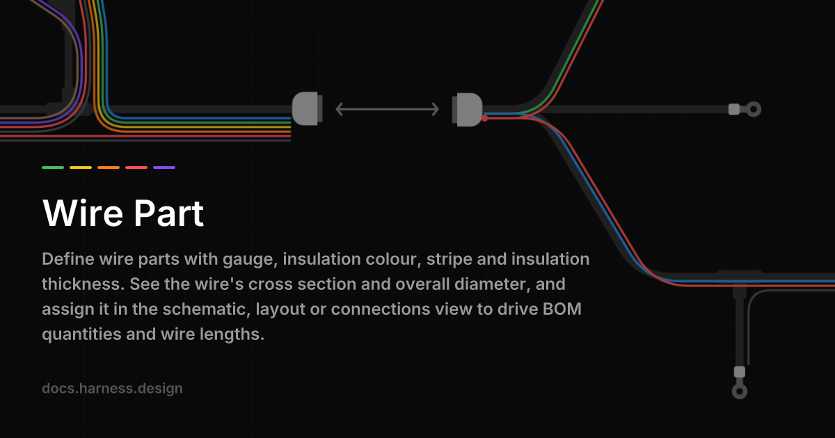 Wire Part — Wire Harness CAD | harness.design